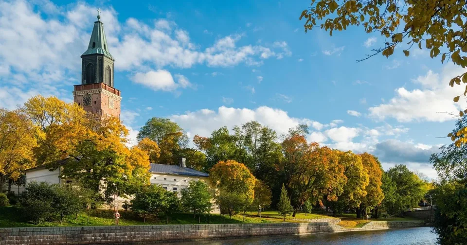 Aura River with autum colours